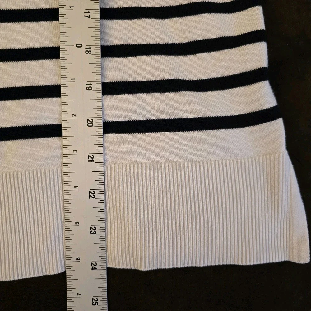 Marled Reunited Clothing White‎ Blue Strip Sweater Love Letters Medium Nautical